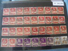 St. Gallen: Alte Schweizer Briefmarken-Sammlung Helvetia!