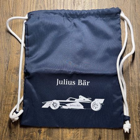 Hochwertiger Sportbeutel "Julius Bär Formula E" (40cmx50cm)