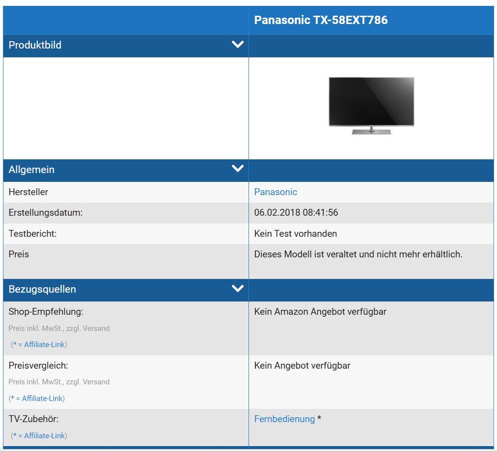 Panasonic Fernseher: TV 58", höhenverstellbar – Gebraucht aus Ried b. Kerzers von schnackidulli 3