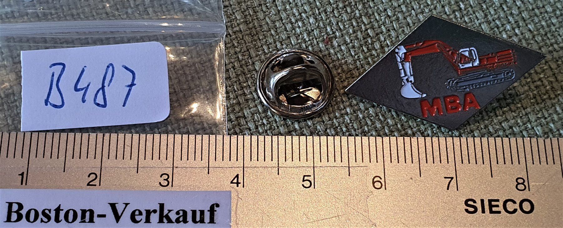Placchette & Badge: B487 - Pin Bagger MBA AG Baumaschinen – Usato da Reinach BL venduto da Boston-Verkauf 2