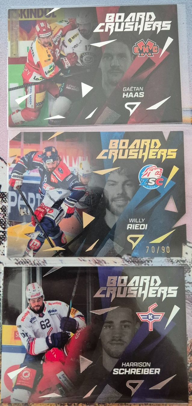 Sportzoo Sammelbilder & Trading cards: Lot Board Crushers Haas, Riedi, Schreiber – Neu (gemäss Beschreibung) aus Biel/Bienne von raphdu