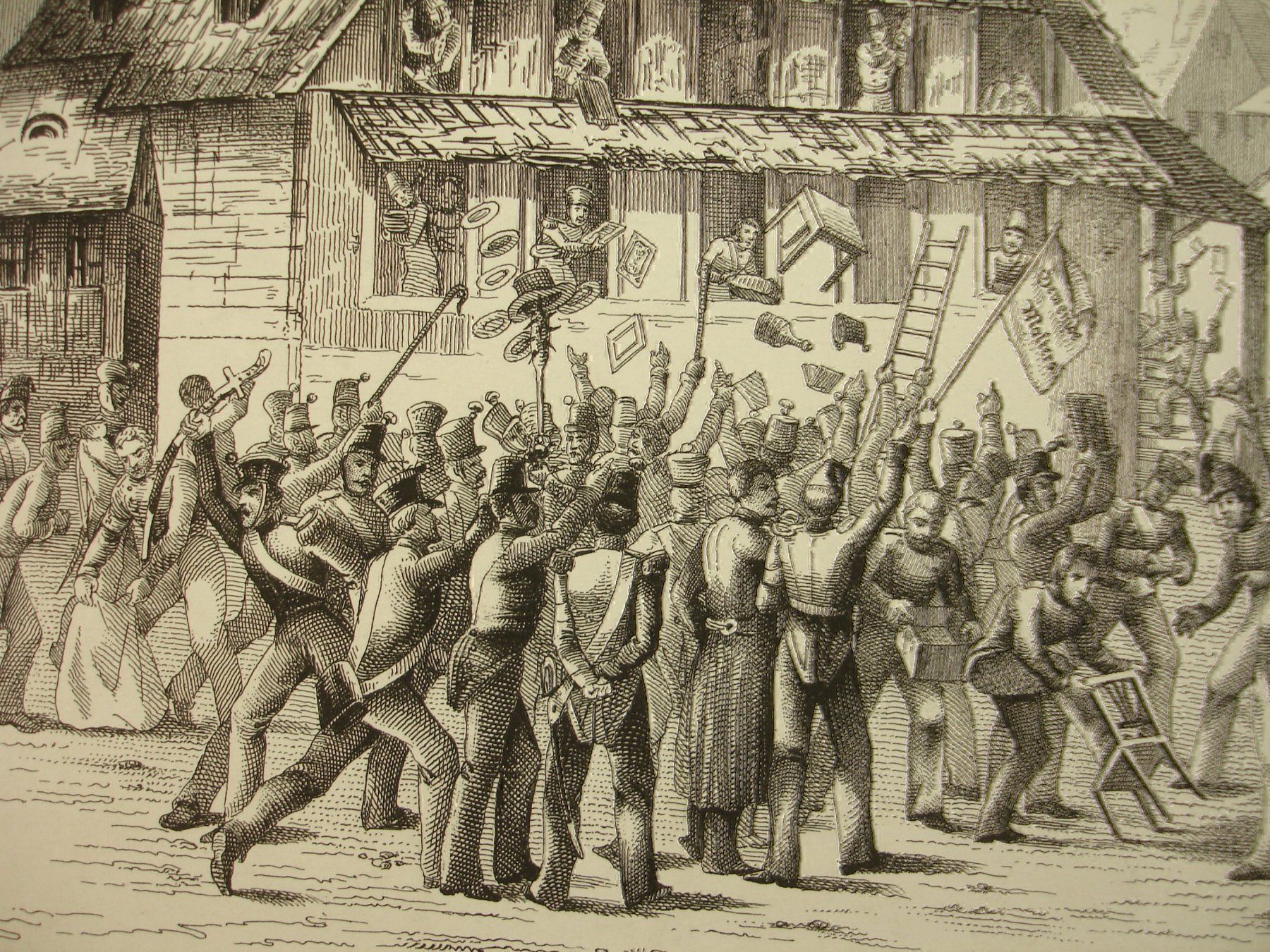 Grafica & Litografie: MALTERS, FEDERLITHOGRAPHIE UM 1850 – Usato da Grüningen venduto da Kartensammler 2