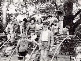 Zürich Platzspitz, drei Privatbilder einer Schulklasse 1961
