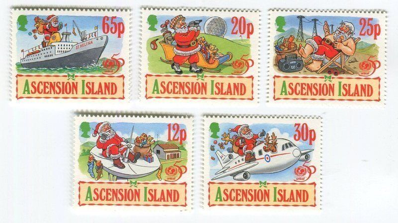 Tutti i francobolli: Briefmarken "Weihnachtsmann". Ascension. – Nuovo e nell'imballaggio originale da Basel venduto da Butsch5