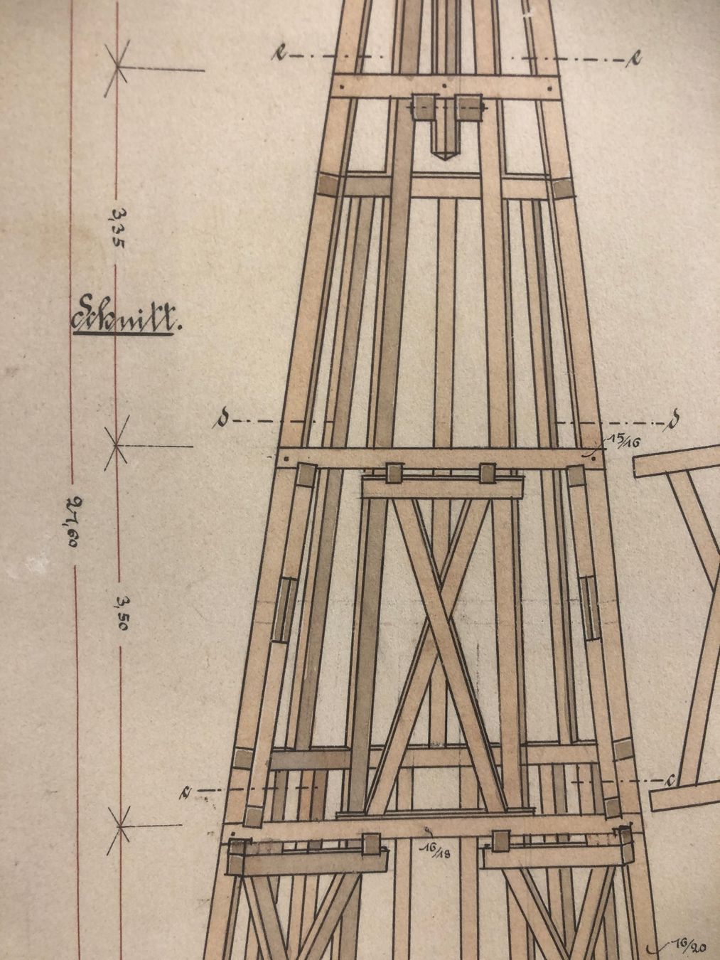 Foto & Immagini: Konstruktionsplan Turmhelm, interessanter Druck – Usato da Laufenburg venduto da industrial-silence 2