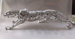Leoparden Metallfigur Dekoration 55cm -F52