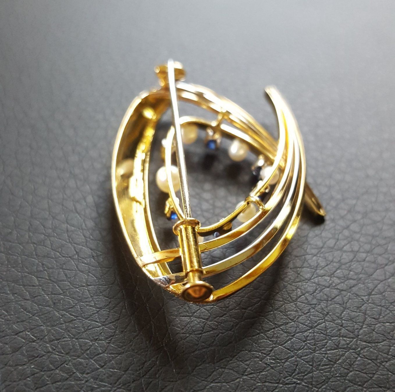 Broschen & Nadeln: Gold 750 Broche Mit Saphire/Perlen – Gebraucht aus Wald ZH von Dasilver 7