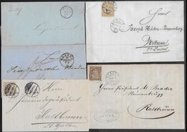 BRIEF-LOT ab 1859 GS + Briefe/Marken Stempel sauber ab 1.-
