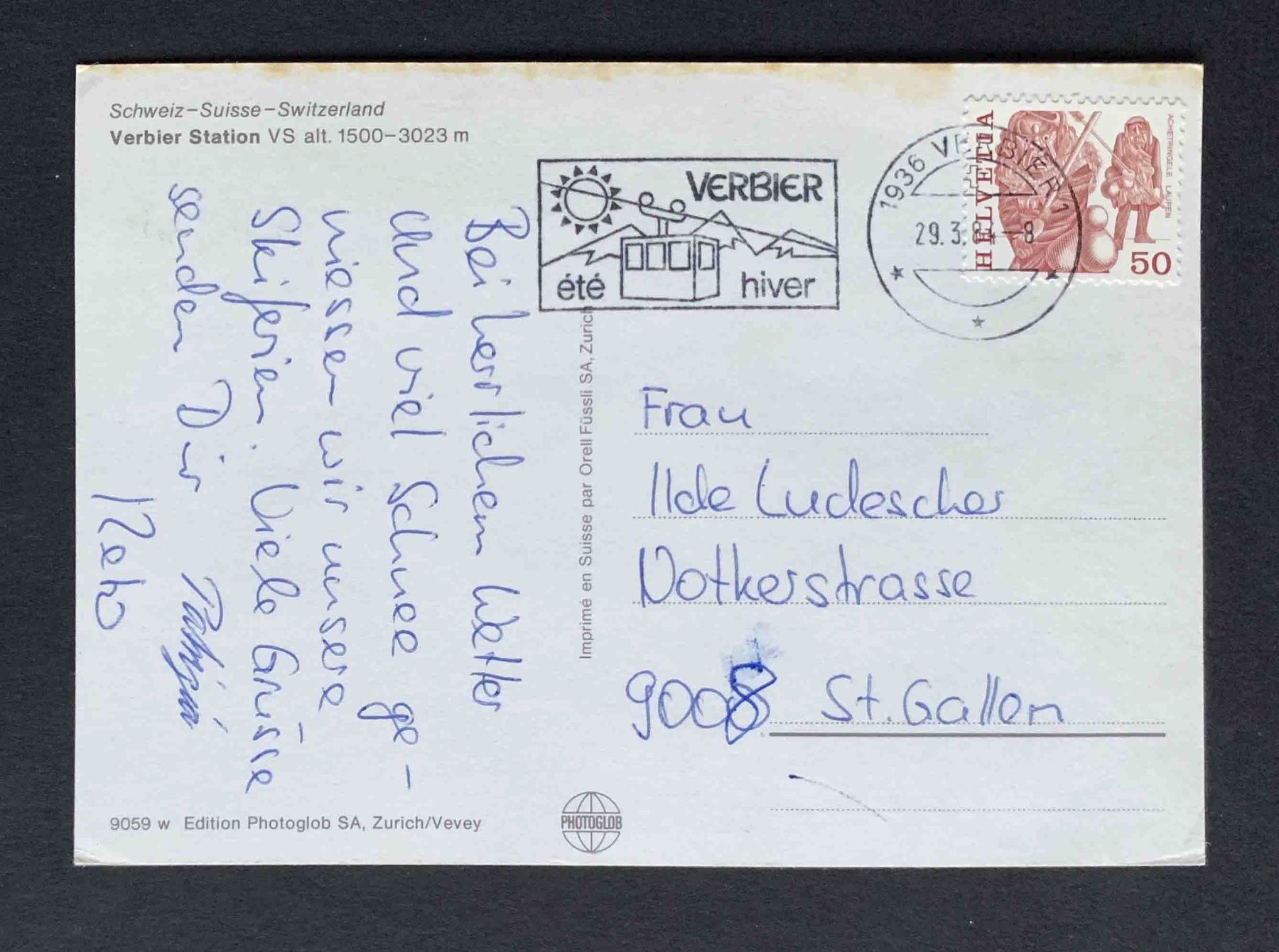 Cartoline postali: AK Verbier Station VS – Usato da Goldau venduto da artelier1 1