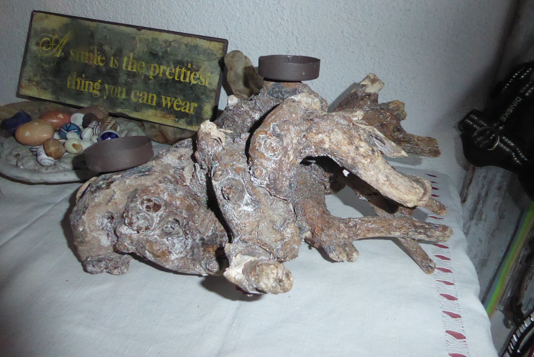 Tutte le decorazioni: schöne Wurzel mit 2 Kerzenhalter – Usato da Sargans venduto da Benziner 2