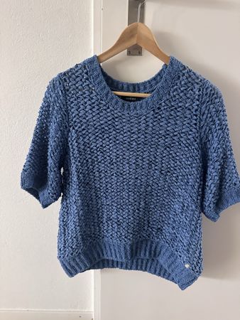 Monari Sommer Strick-Pulli, Gr. 40, blau