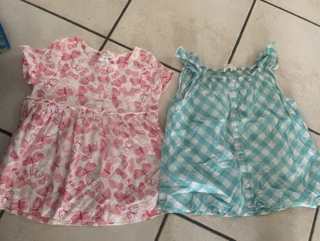 2 süsse Sommer Tunikas, Vertbaudet+H&M, Gr. 114, Top Zustand