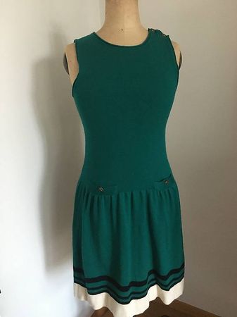 Smaragdgrünes Strickkleid von Hoss Gr. XS
