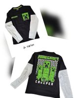 Minecraft Creeper Langarmshirt Gr. 158/164 schwarz