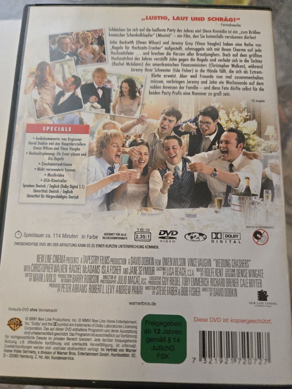 Tutti i DVDs: Die Hochzeitscrasher DVD – Usato da Bussigny venduto da Kfdlt 1
