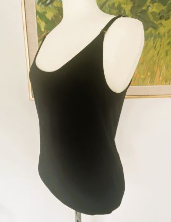 MAX MARA schwarz Camisole Top Träger verstellbar  L wie NEU