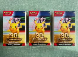 3x Pokémon 30th Celebration Booster Bundles sealed EN