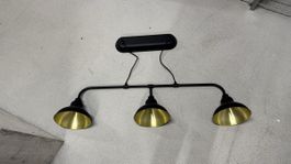 Ikea Deckenlampe 3-flammig schwarz gold Metall gebraucht