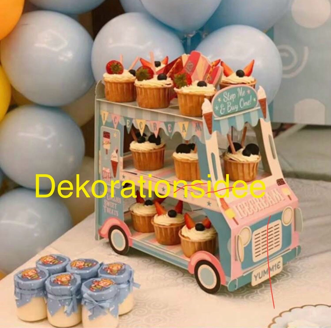 Tutte le decorazioni: Set Eis Party - Glace Party - Geburtstag Kinder – Nuovo (secondo la descrizione) da WEINFELDEN venduto da marygloss 1