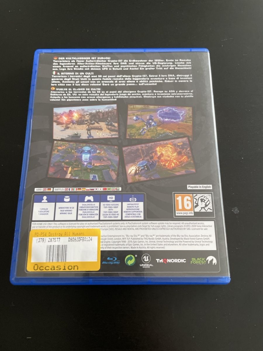 Giochi: Destroy all Humans!Playstation 4 – Usato da Niederlenz venduto da fed_y5mw 1