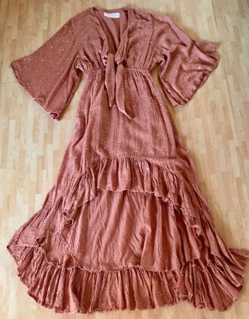 Wie neu: Boho Kleid / Maxi-Kleid von SUNDRESS, XS - S, rosé