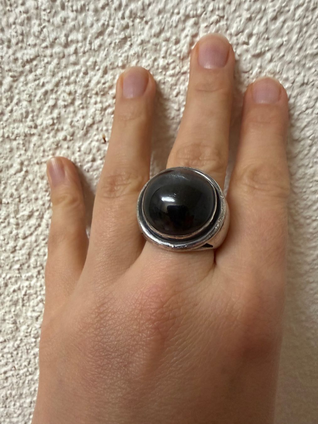Anelli: Massiver Silber Ring mit Obsidian 925 – Usato da Spiegel b. Bern venduto da Rogger72 2
