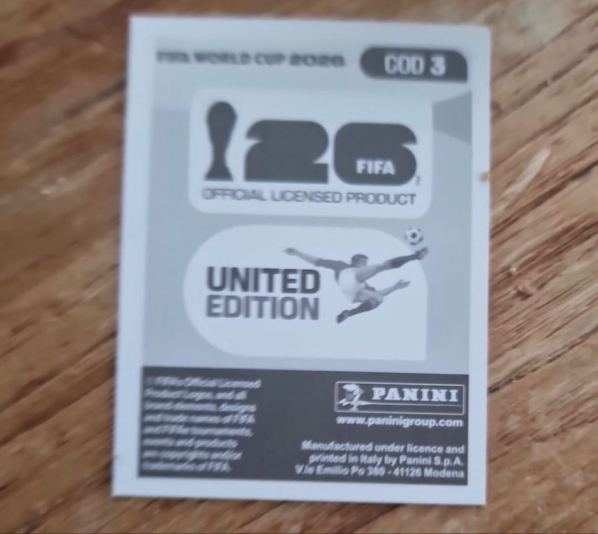 Panini Carte collezionabili: Panini - WM 2026 - COD 3 - Sticker – Nuovo (secondo la descrizione) da Wetzikon ZH venduto da thayreen 1