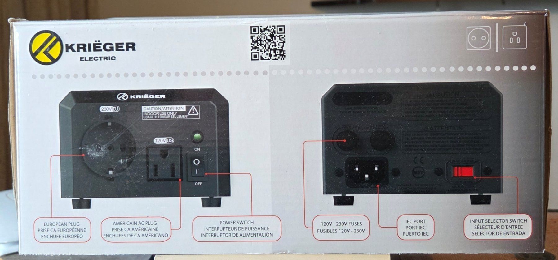 Componenti elettronici: Krieger - Step Up/Step Down Transformator 350 W – Nuovo (secondo la descrizione) da Reinach BL venduto da solidsenders 1