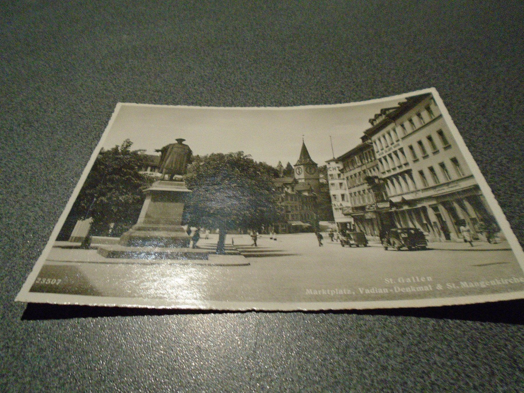 Cartoline postali: Ansichtskarte St. Gallen, Marktplatz, Vadian-Denkmal – Usato da Zürich venduto da abraxas1291