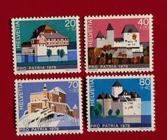 PRO PATRIA SCHLOSS TARASP SATZ 178 - 181 1978** POSTFRISCH