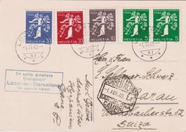 SWISSAIR Erstflug 1940: Locarno - Barcelona