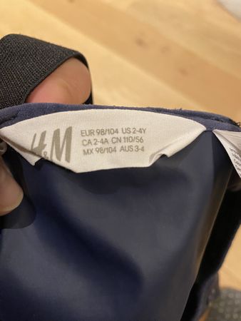 H&M Regenhose Gr. 98/104 Dunkelblau, 2-4Y