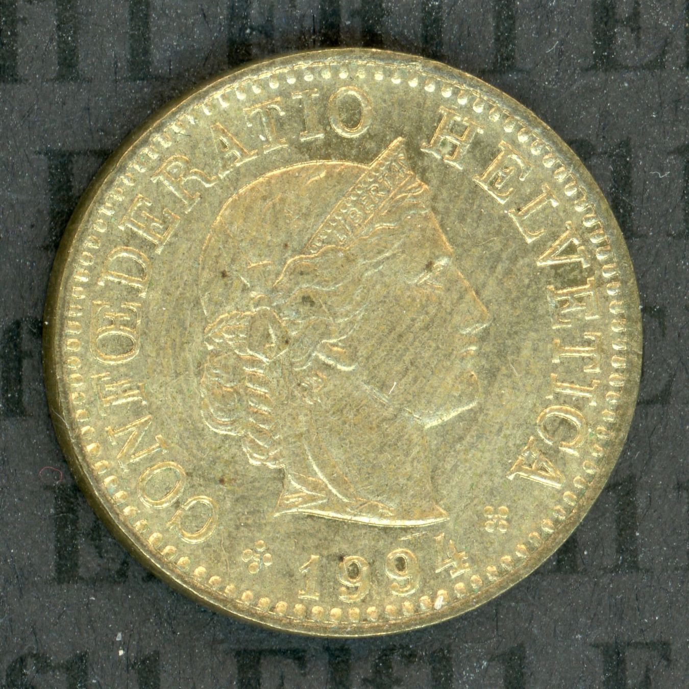 Tutti le monete: CHF___0.05 1994 -vz 5 Rappen – Usato da Widnau venduto da Elf11