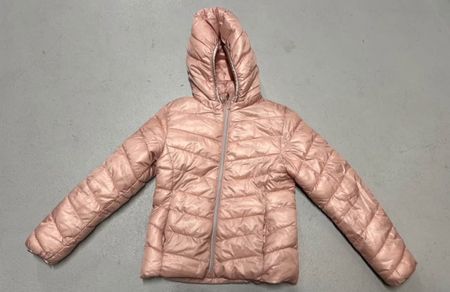 Rosa Übergangsjacke mit Kapuze, Top Zustand, Gr. 134/140