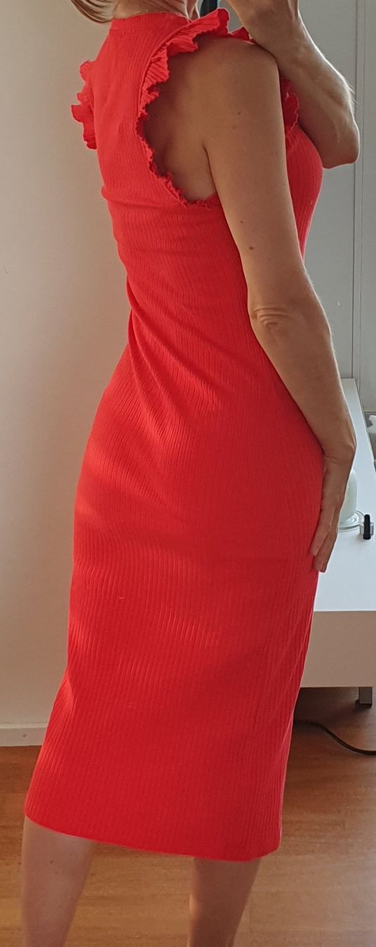 Mango Robes: Maxikleid korallenrot Gr 34, Baumwolle – D'occasion à Stansstad par InStyle8 5