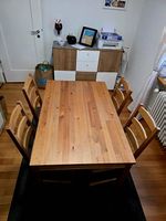 IKEA Esstisch & 4 stühlen & 4 Sitzkissen (rot)