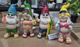 Gartenzwerge im Bikini, Sommerspass 🏖️, 4er Set, 