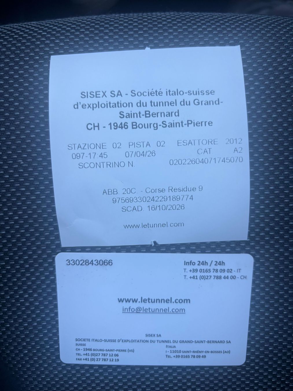 Altre raccolte & rarità: Grand San Bernard tunnel abo – Usato da Lausanne venduto da ale_5m7j