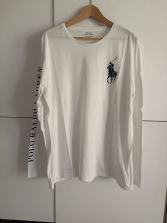 T-shirt pull  manches longues Polo Ralph Lauren blanc XL