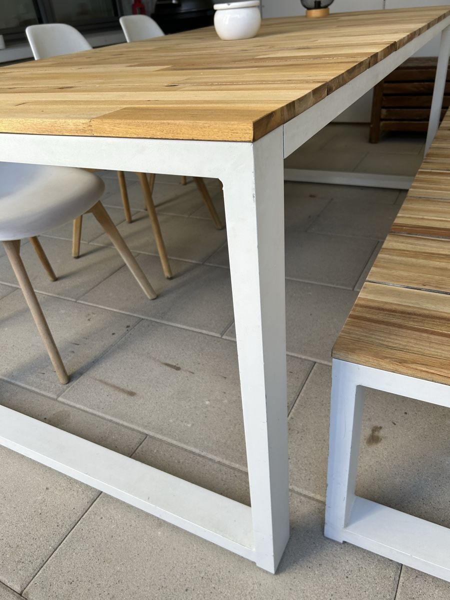 Set di tavolo e panche: Gartentisch mit Sitzbank & 3 Stühle – Usato da Marthalen venduto da H1tsch 3