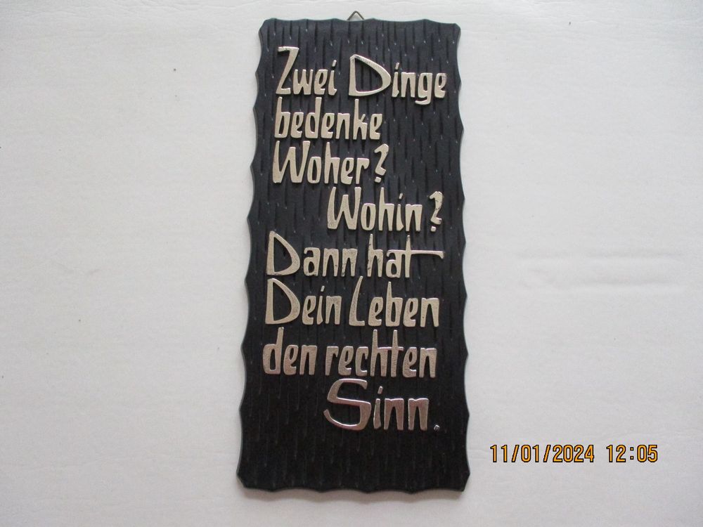 VINTAGE 70 er JAHRE WANDSCHILD/SPRUCH Kaufen auf Ricardo