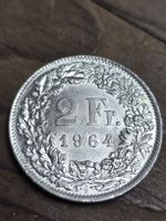 Schweizer Münze 2 Franken 1964 SILBER