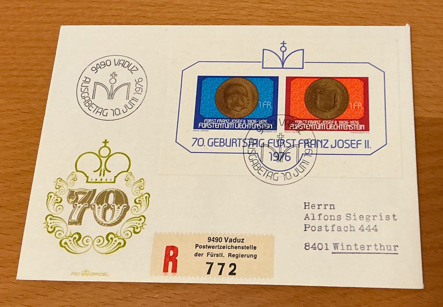 Tous les timbres: 1 Vaduz Einschreiben – Neuf (Voir description) à Koblenz par Markenhimmel