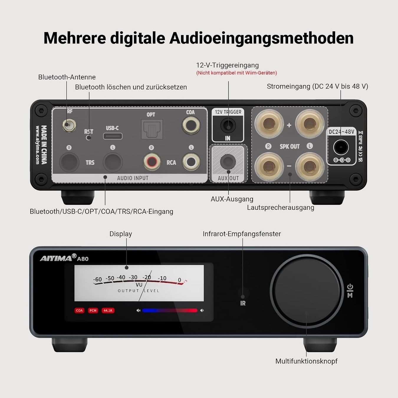 Verstärker: AIYIMA A80 (Mini DAC/AMP mit USB und Bluetooth) – Gebraucht aus Bülach von a.ley 1