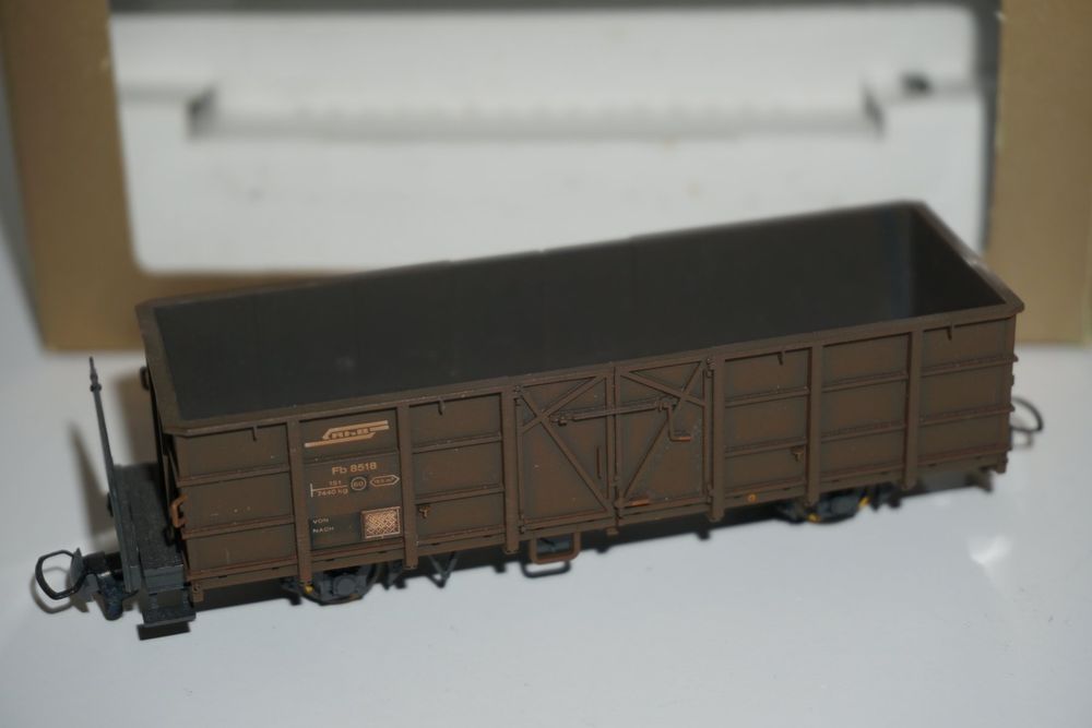 BEmo 255 Offener Güterwagen, RhB, Fb8511, H0m, OVP (Neu (gemäss