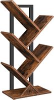 Bücherregal Baumregal Standregal 4 Ebenen mit Metallrahmen