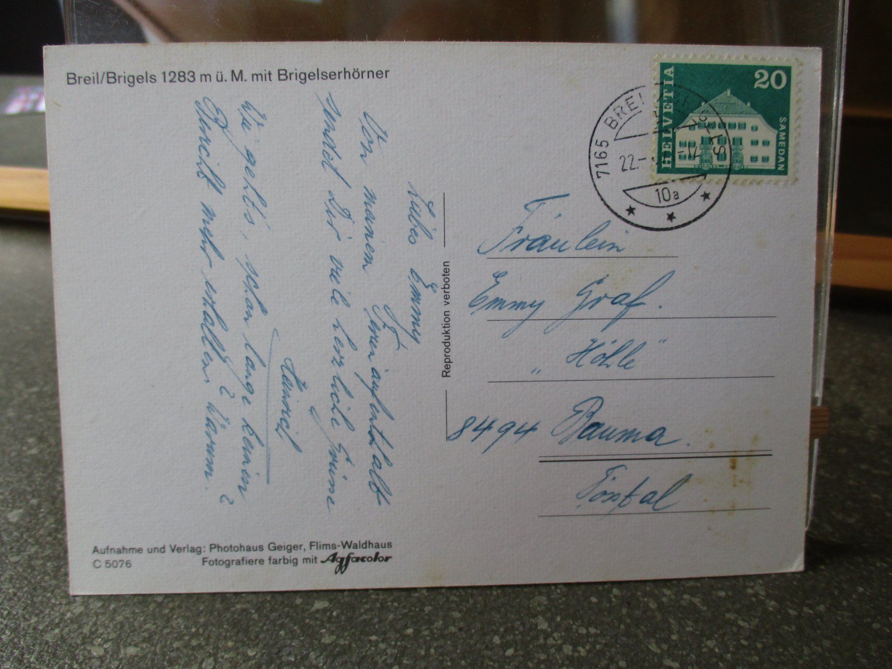Cartes postales: Breil Brigels Postkarte  3 – D'occasion à Felsberg par sanwill 1