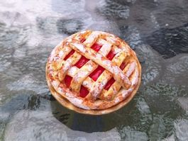 Handmade Kirschpie für Puppenhaus, Maileg