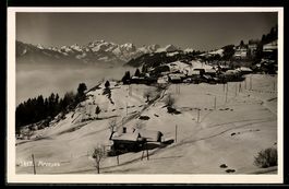 AK Arveyes, Village et chalets enneigés, montagnes
