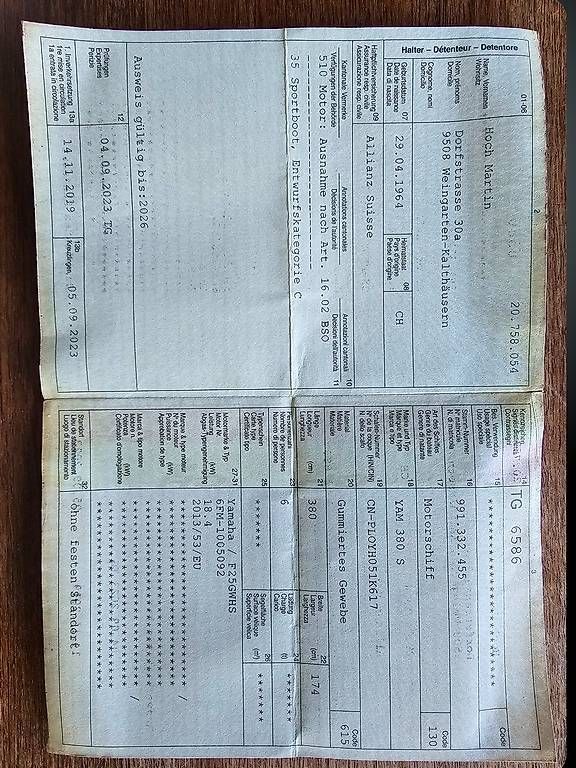 Barche: Motorboot YAM 380 S mit 25 PS Yamaha – Usato da Weingarten-Kalth venduto da inf_z7s5 3